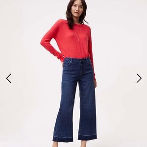 LOFT Modern Unpicked Wide Leg Crop 25